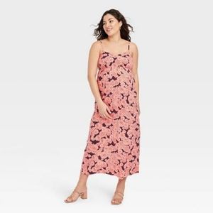 Isabel Maternity | NWT Floral Tie Back Maxi Dress Navy Pink XS
